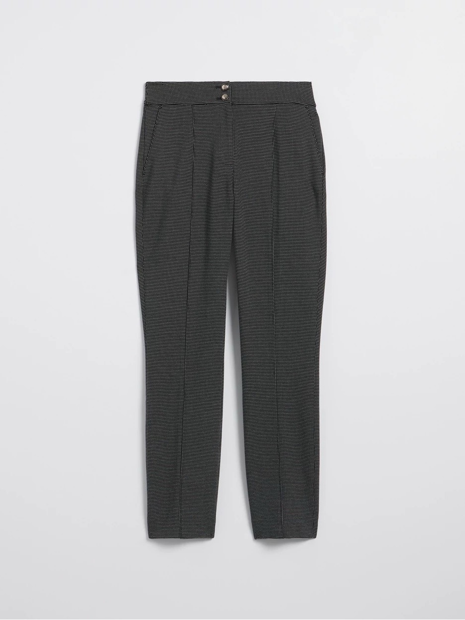Whbm Jolie Straight Pant - Black With White Check - 12 R - Bnwt